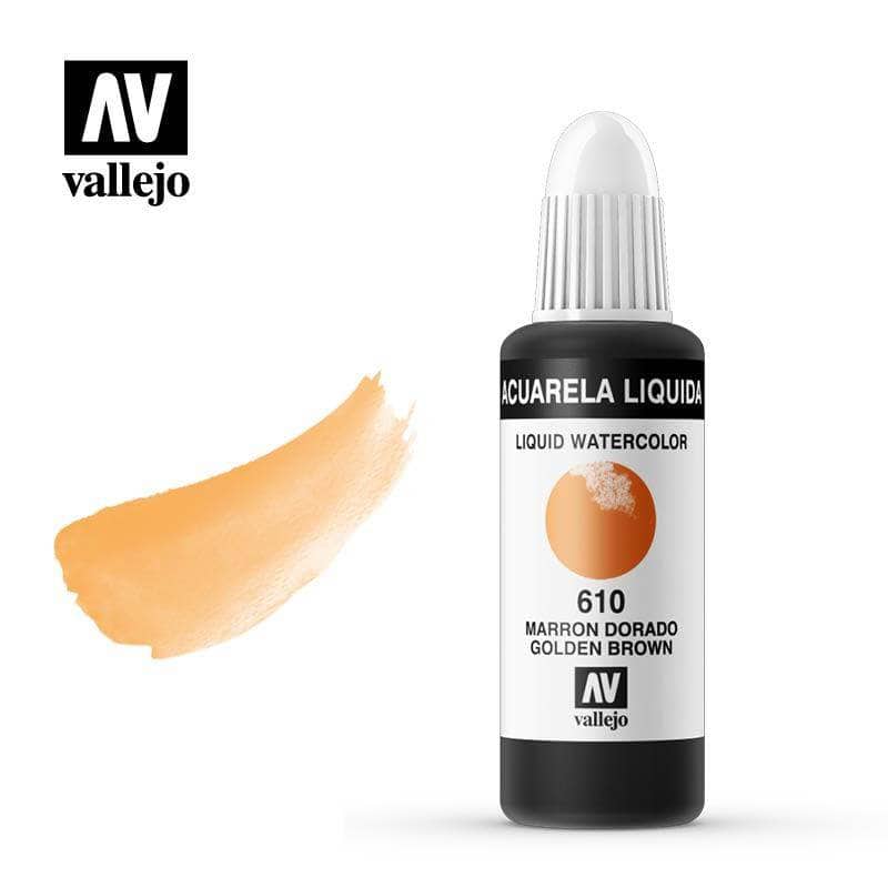Vallejo acuarela liquida 32ml 610 marron dorado VALLEJO Oferta CENTROARTESANO