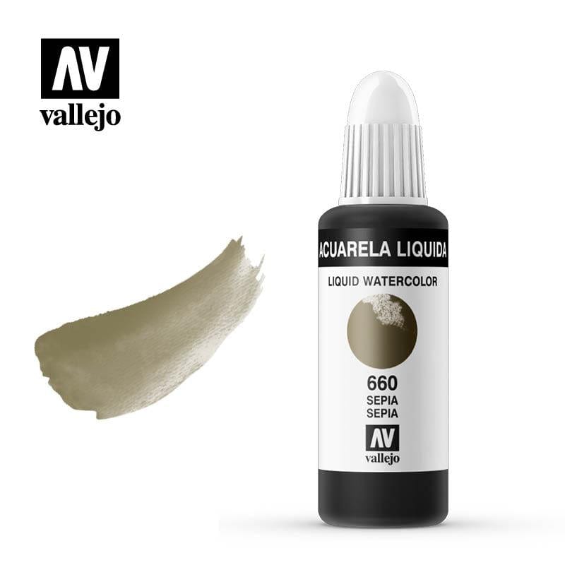 Vallejo acuarela liquida 32ml 660 Sepia VALLEJO Oferta CENTROARTESANO