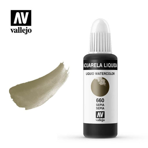 Vallejo acuarela liquida 32ml 660 Sepia VALLEJO Oferta CENTROARTESANO