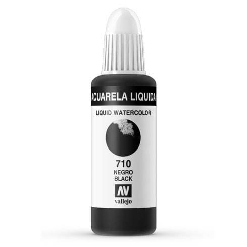 Vallejo acuarela liquida 32ml 710 negro VALLEJO Oferta CENTROARTESANO