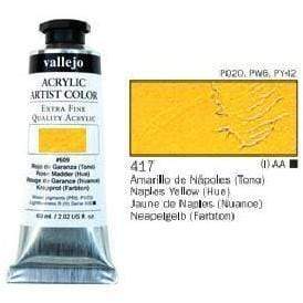 Vallejo pintura acrilica 60ml 417 amarillo de napoles VALLEJO Oferta CENTROARTESANO