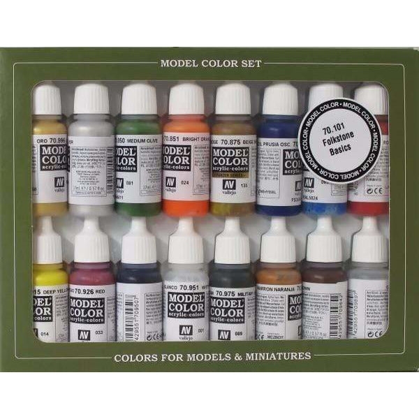 Vallejo Set Game color acrilicos para modelismo 16 colores Folkstone VALLEJO Oferta CENTROARTESANO