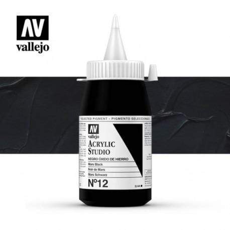 Vallejo pintura acrilica 500ml Nº12 negro oxido ode hierro VALLEJO CENTROARTESANO