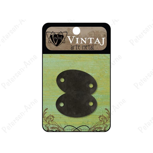 VIntaj placas  2 agujeros,  oval arte metal VINTAJ CENTROARTESANO