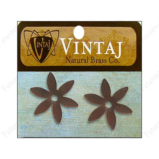 Vintaj Placas 6 petal flower nat brass VINTAJ CENTROARTESANO