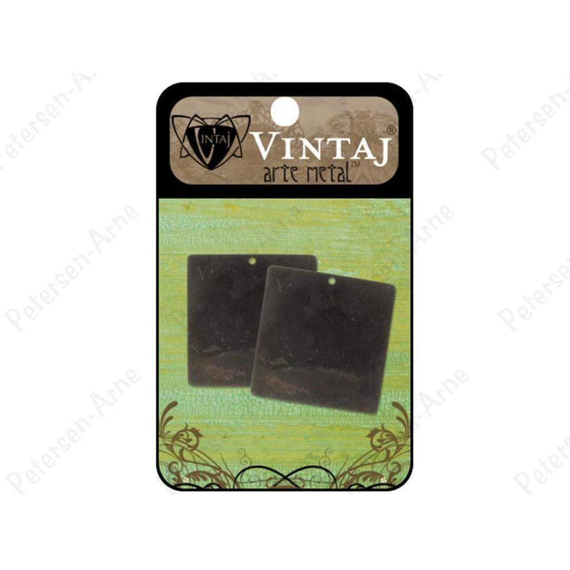 Vintaj placas  square 29mm arte metal VINTAJ CENTROARTESANO