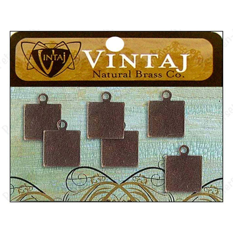 Vintaj Placas square tg nat brass VINTAJ CENTROARTESANO