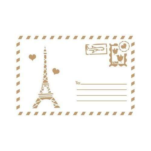 Mya pochoir 20x20 152 carte postale paris