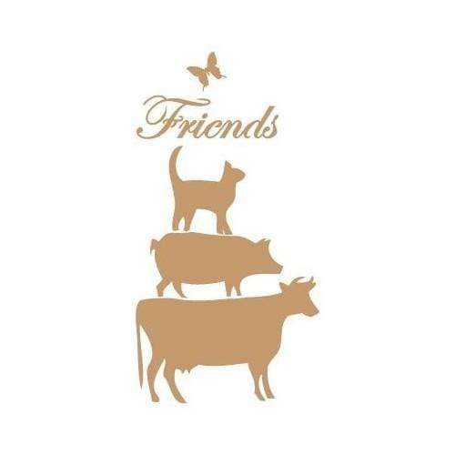 Mya stencil 30x20 111 frienda animals