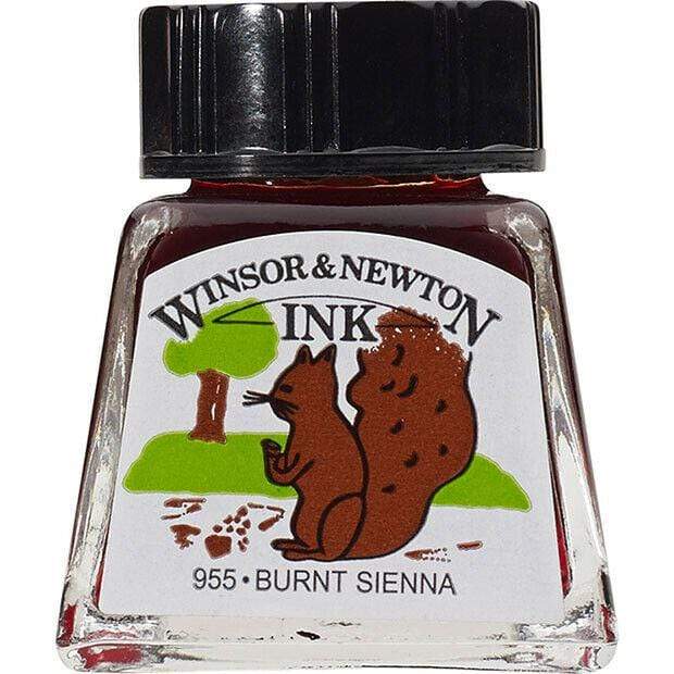 Winsor & Newton Tinta china 14ml burnt siena WINDSOR & AMP CENTROARTESANO