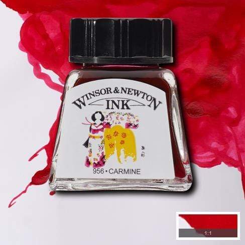 Winsor & Newton Tinta china 14ml carmin WINDSOR & AMP CENTROARTESANO