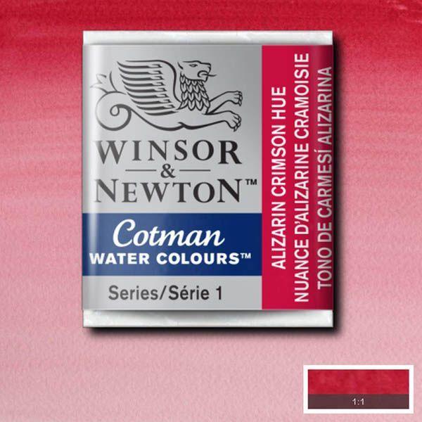 Pastilla acuarela cotman Winsor & newton 1/2 godet ud WINSOR & NEWTON 003 Carmesi Alizarina CENTROARTESANO
