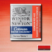 Pastilla acuarela cotman Winsor & newton 1/2 godet ud WINSOR & NEWTON 095 Rojo Cadmio tono CENTROARTESANO