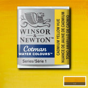 Pastilla acuarela cotman Winsor & newton 1/2 godet ud WINSOR & NEWTON 109 Amarillo cadmio tono CENTROARTESANO