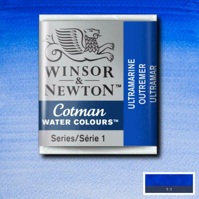 Pastilla acuarela cotman Winsor & newton 1/2 godet ud WINSOR & NEWTON 660 Azul ultramar CENTROARTESANO