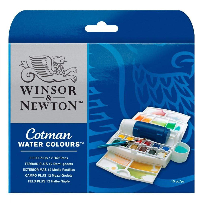 Acuarela winsor & newton cotman 12 colores Campo plus WINSOR & NEWTON CENTROARTESANO