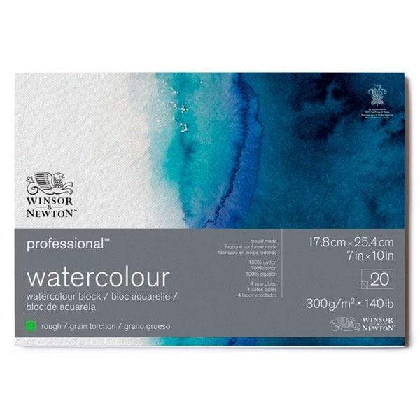 Bloc Winsor & Newton profesional acuarela 100% algodón grano grueso 300gr 18x26cm 20H WINSOR & NEWTON CENTROARTESANO