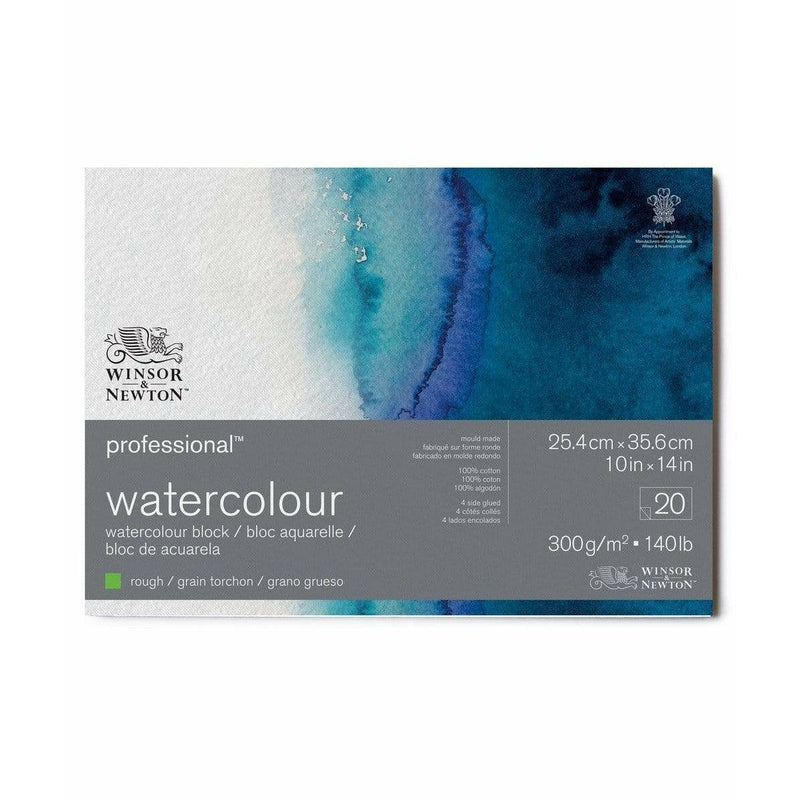 Bloc Winsor & Newton profesional acuarela 100% algodón grano grueso 300gr 26x36cm 20H WINSOR & NEWTON CENTROARTESANO