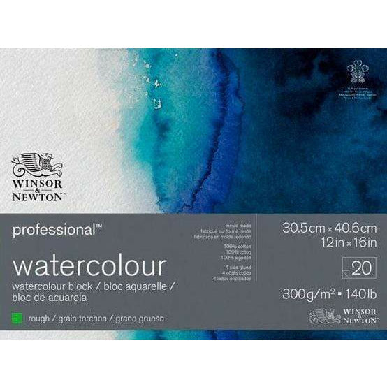 Bloc Winsor & Newton profesional acuarela 100% algodón grano grueso 300gr 31x41cm 20H WINSOR & NEWTON CENTROARTESANO