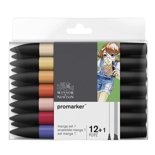 Rotulador Promarker Brush Winsor & Newton 12+1ud 0290139 tonos manga 1 WINSOR & NEWTON CENTROARTESANO