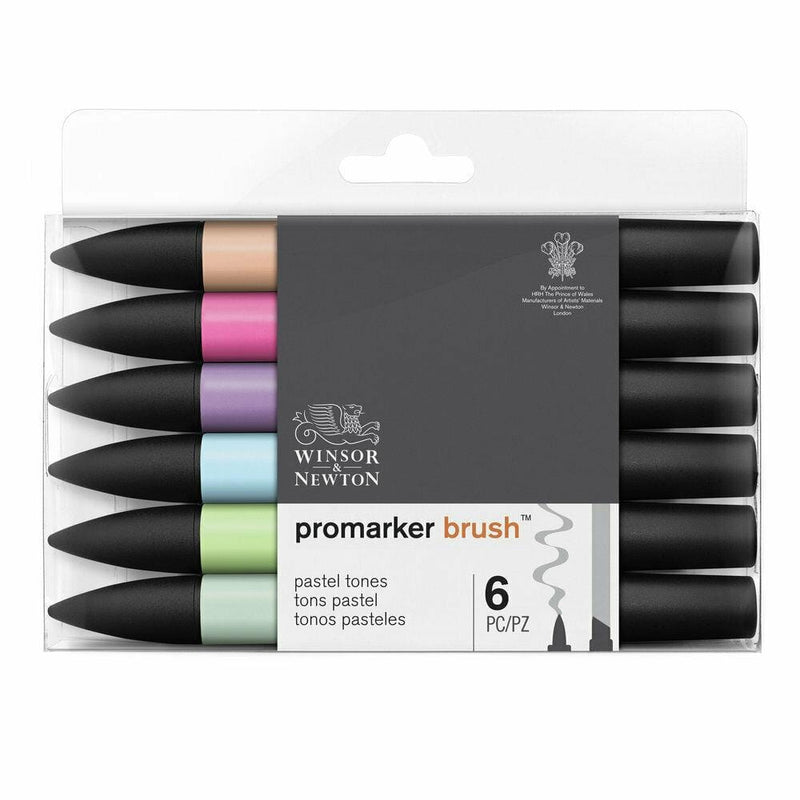 Rotulador Promarker Brush Winsor & Newton 6ud 3822832C tonos pastel WINSOR & NEWTON CENTROARTESANO