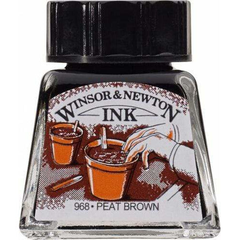 Winsor &amp; Newton India ink 14ml 469 peat brown