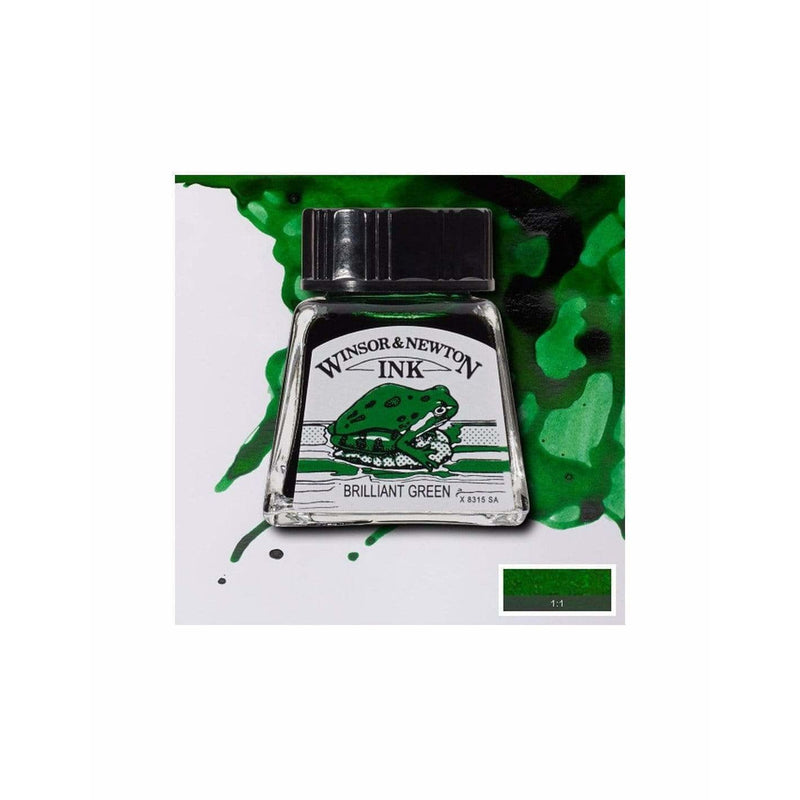 Winsor & Newton Tinta china 14ml verde brillante WINSOR & NEWTON CENTROARTESANO