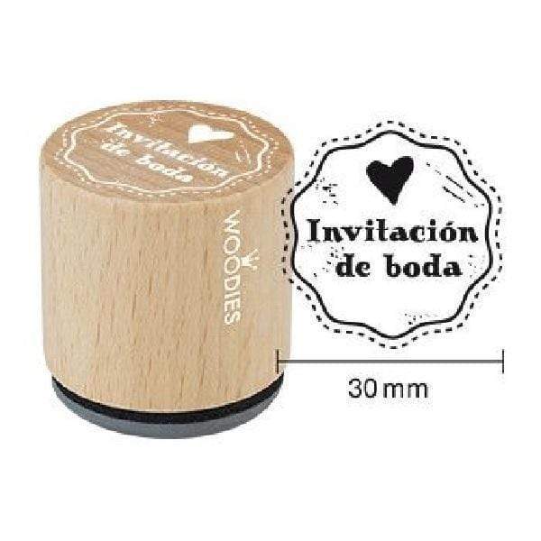 Sello woodies boda WB3005 INVITACION DE BODA WOODIES CENTROARTESANO