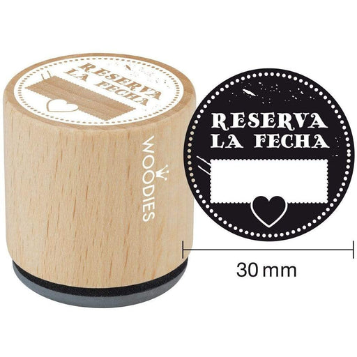Sello woodies boda WB3008 RESERVA LA FECHA WOODIES CENTROARTESANO