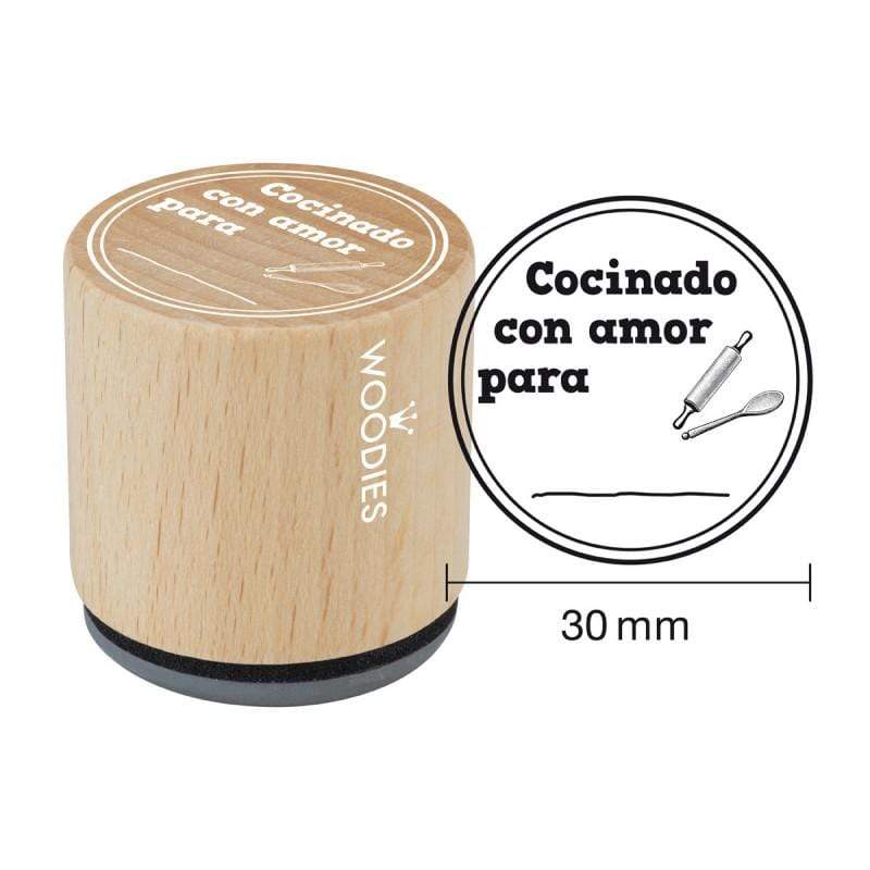 Handmade woodies stamp COOKING WITH LOVE FOR WB5007