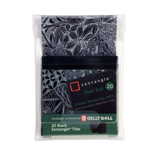 Zentangle tiles negro ZENTANGLE CENTROARTESANO